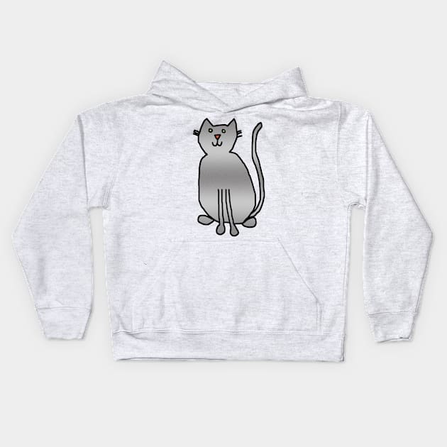 Metal Cat Kids Hoodie by ellenhenryart